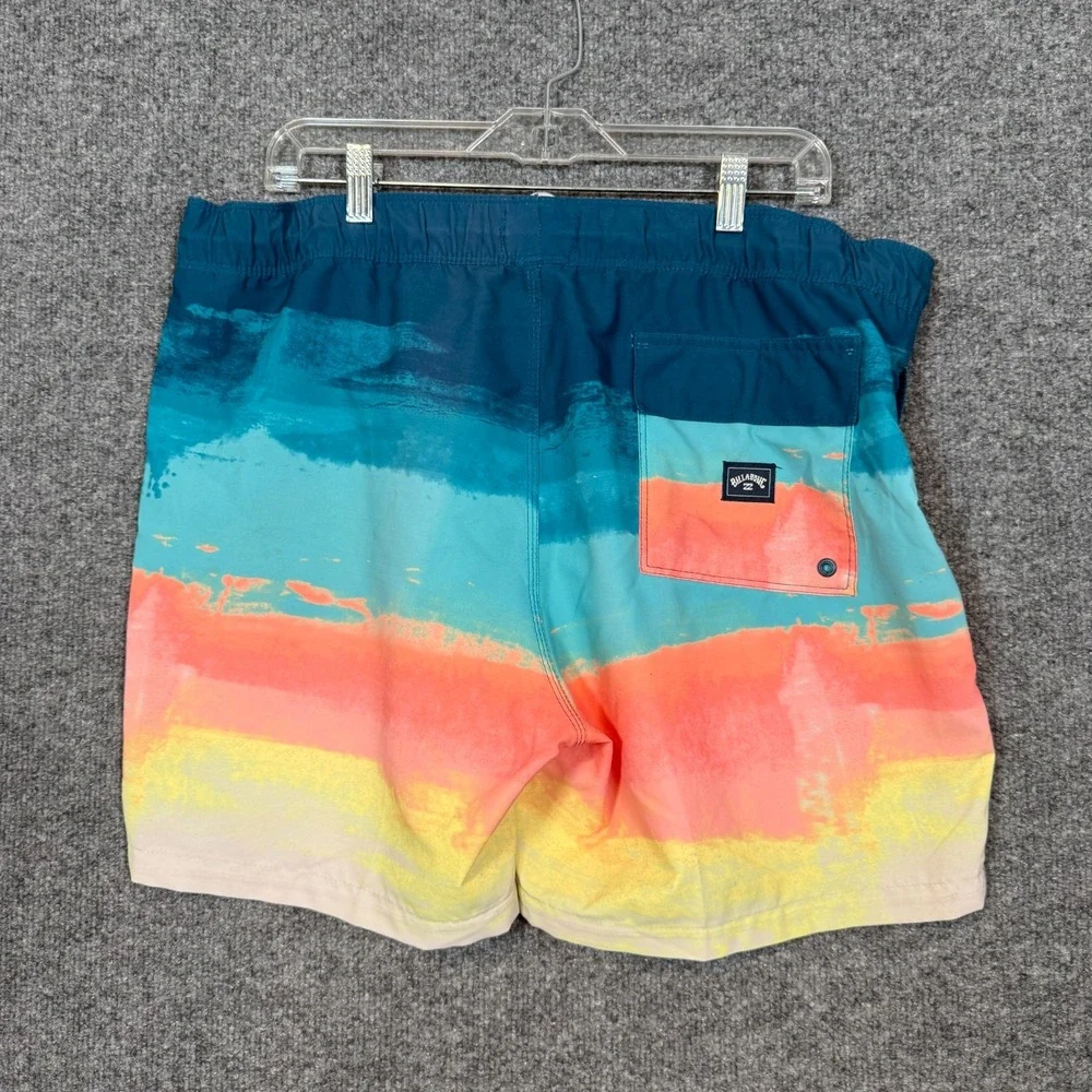 Billabong Recycler Layback Swim Trunks Mens XL Colorful Board‎ Shorts Surf Swim